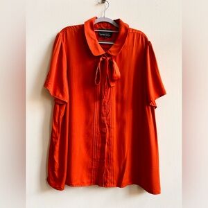 ModCloth x Princess Highway Orange Button down Blouse NWOT